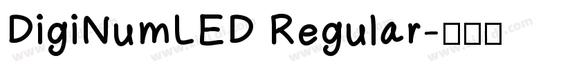 DigiNumLED Regular字体转换